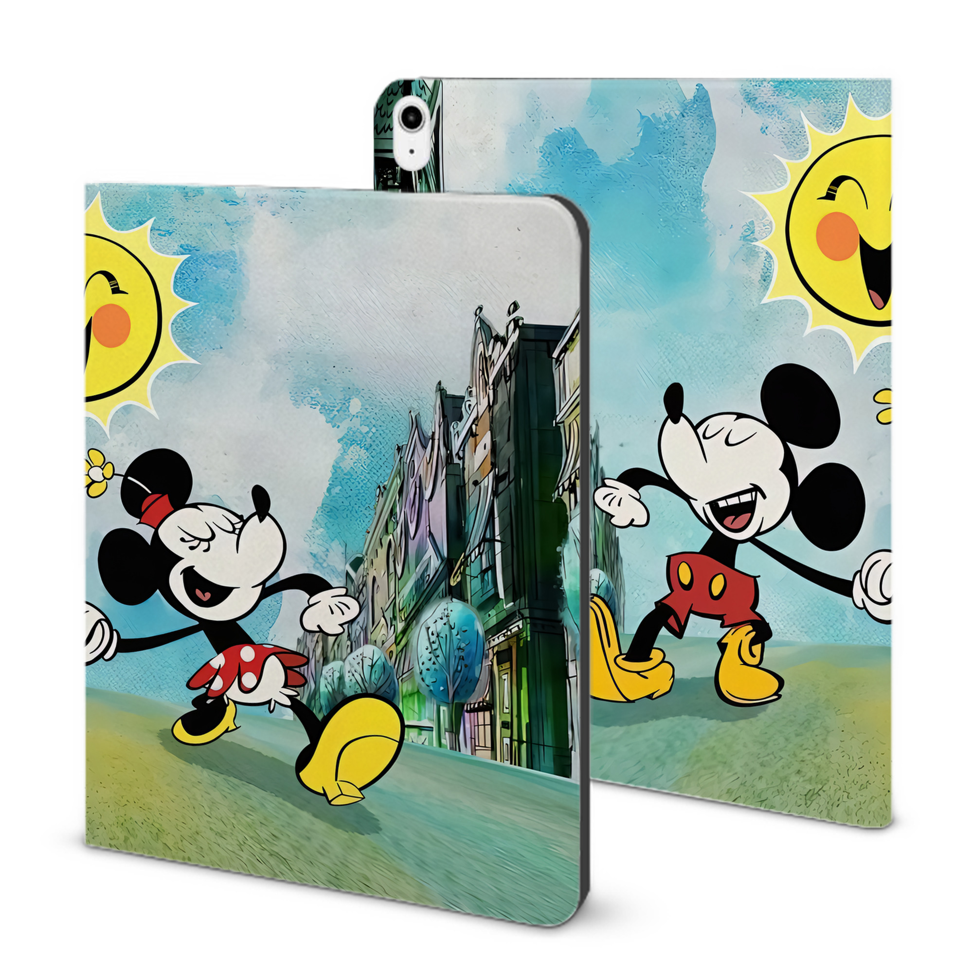 （画像用） ミッキーマウス Mickey Mouse IPadケース ペンホルダー付き ブックスタイルデザイン